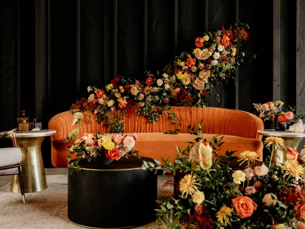 orange sofa