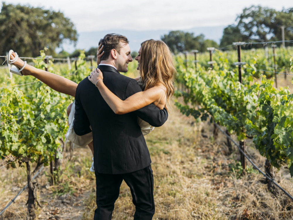 playful in the vineyard